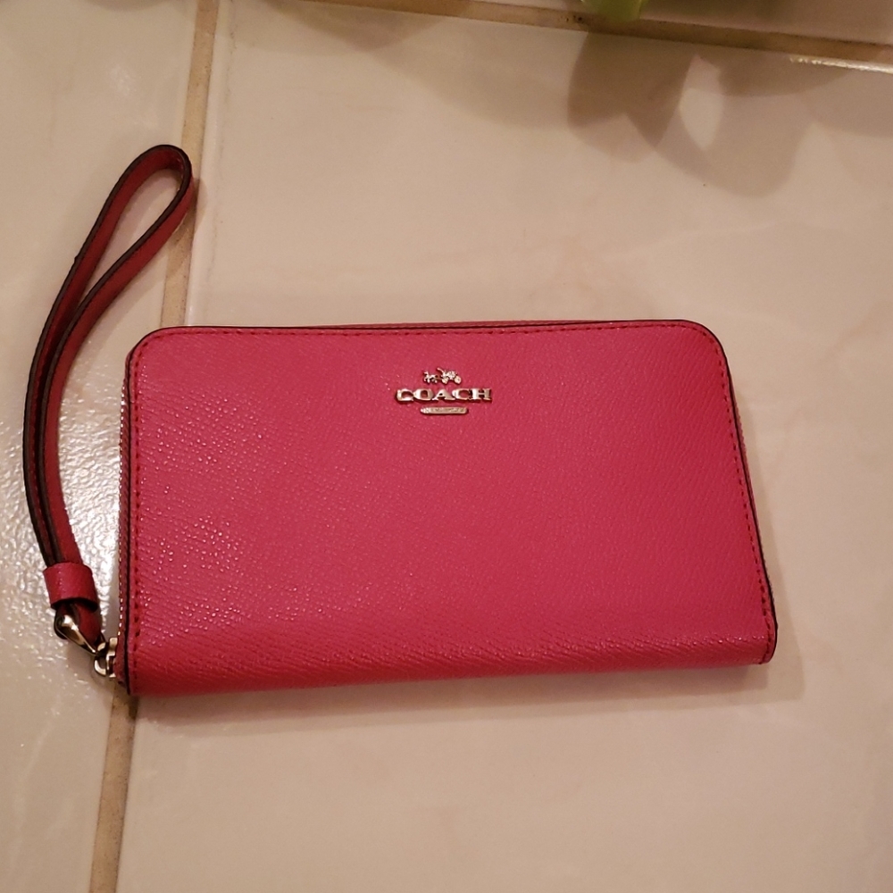 Coach Pink Wristlet NWOT
